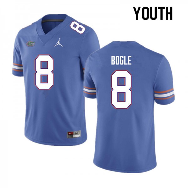 Youth #8 Khris Bogle Florida Gators College Football Jerseys Blue